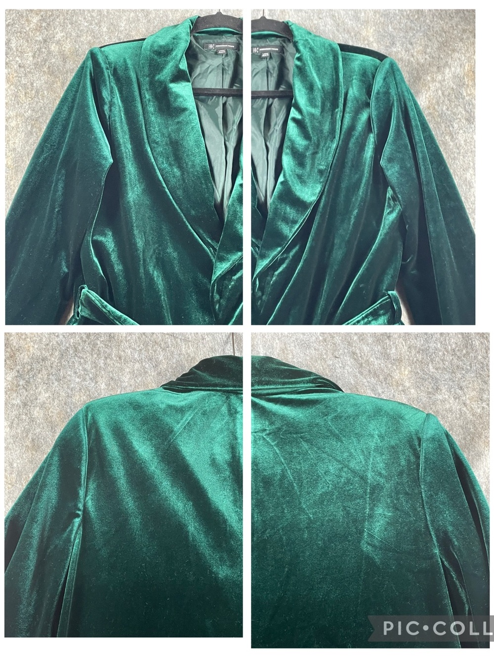 INC Int'l Concepts Emerald Velvet Chic Elegant Holiday Fun Wrap Blazer Pant Set - Picture 9 of 16